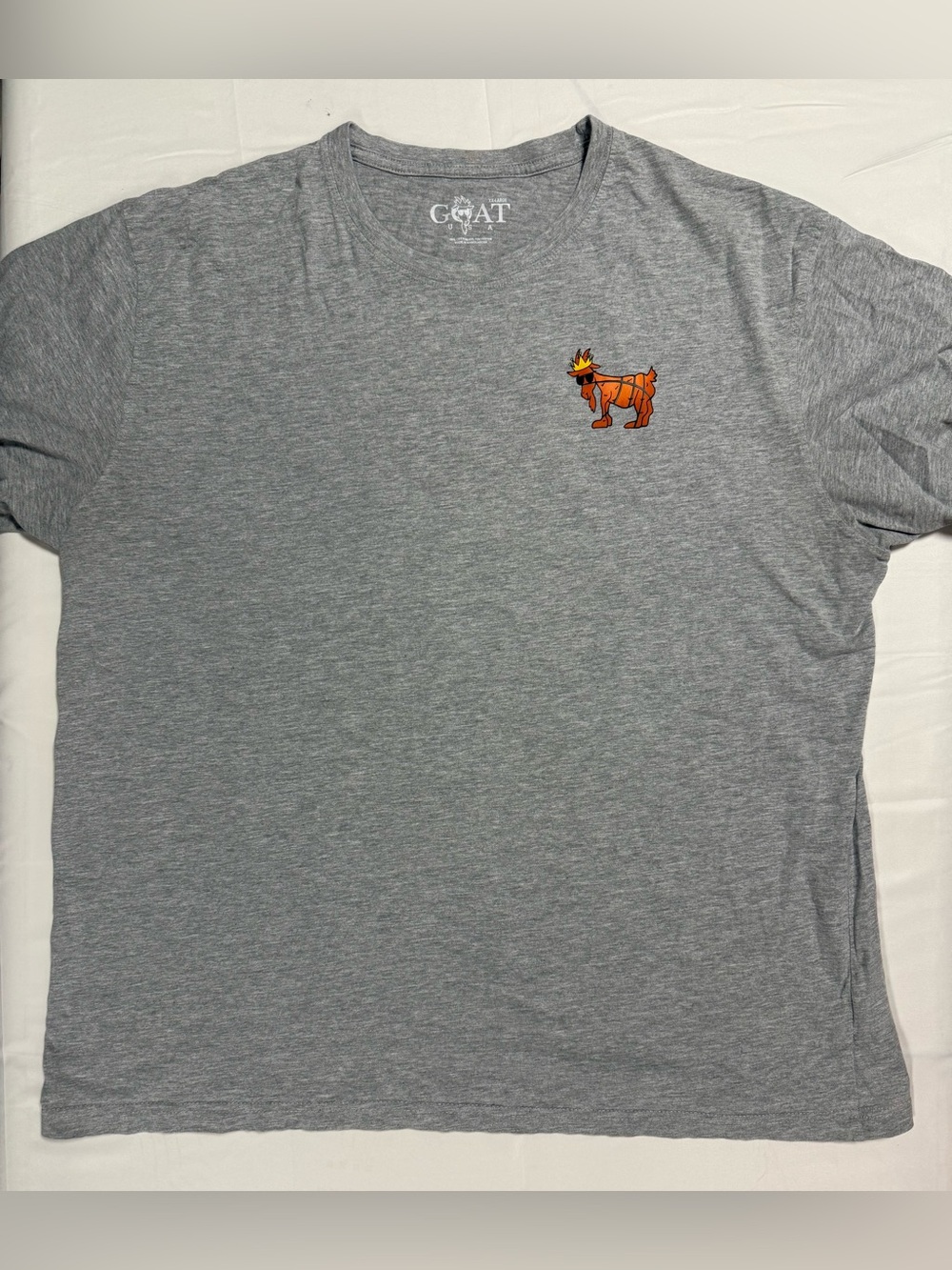 GOAT USA Basketball Graphic T Shirt Gray XXL Crown Goat Tee